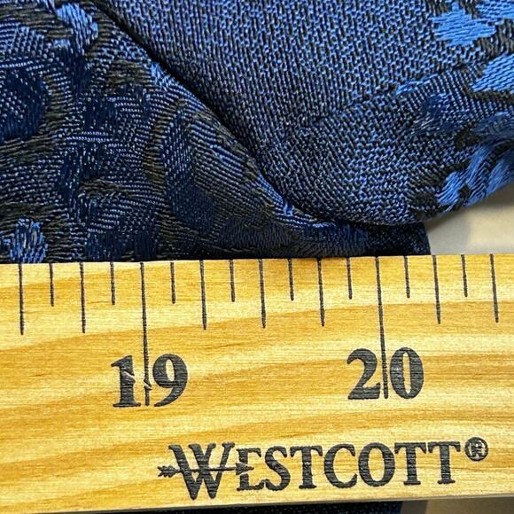 Hugo Buscati blue jacquard long 3 button lined blazer size 14 - Picture 11 of 13